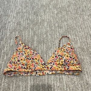 Roxy floral bikini top size L